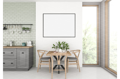 Interior scene - artwork background - frame mockup