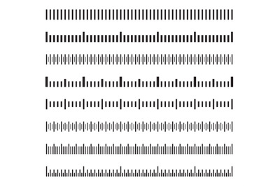 Horizontal measure distance scales, calibration measuring size indicat