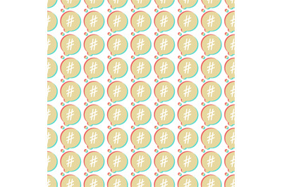 Icon hashtag seamless pattern