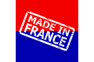 Made in france, white rubber post stamp