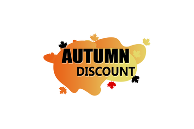 Autumn discount promotional season, advertising shop