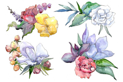 Bouquet of flowers Rebecca watercolor png
