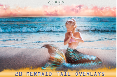 Overlay little mermaid&2C; Mermaid tail overlay&2C; Photoshop overlay