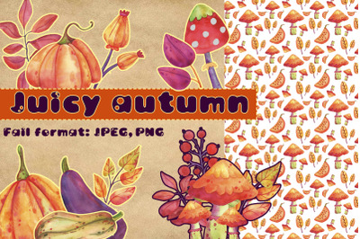 Juicy Autumn Watercolor Set