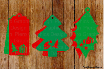 Christmas Label SVG files for Silhouette Cameo and Cricut.