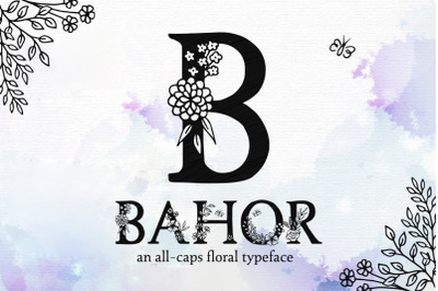 Bahor - Hand Made Floral Typeface