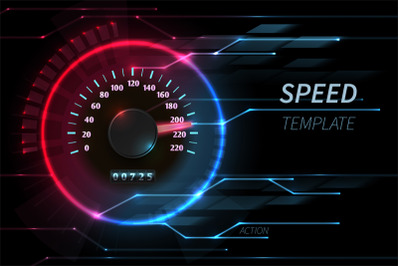 Speed motion line vector abstract tech background with car racing spee