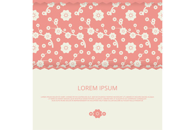 Romantic banner design. Vector floral with banner for wedding invitati