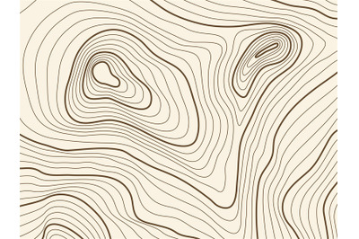 Topographic map background of mountain terrain. Vector mapping contour