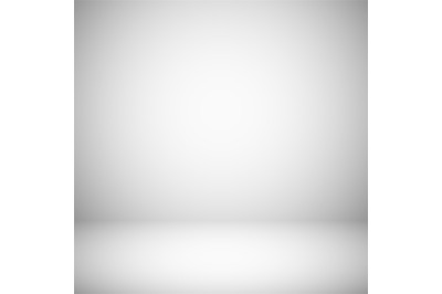 Empty white and gray light studio room interior. 3d plain grey soft gr