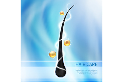 Hair care, ends splitting prevention concept. Nourishing shampoo for h