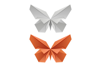 Vector paper japanese butterflies