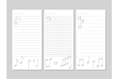 Page for notes with musical elements