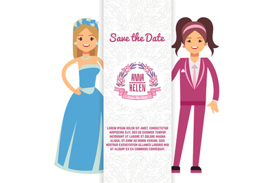 Wedding flyer girl