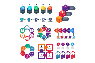 Abstract infographics number options template. Info chart, workflow ma