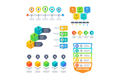 Infographic diagrams. Strategy finance charts for business presentatio