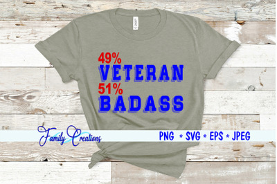 49% Veteran 51% Badass