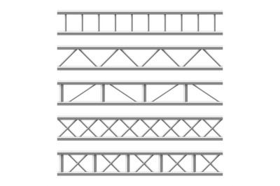 Steel truss girder seamless structure. Metal framework for billboard.