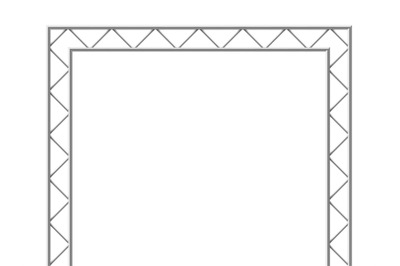 Steel truss girder 3d construction equipment. Metal framework isolated