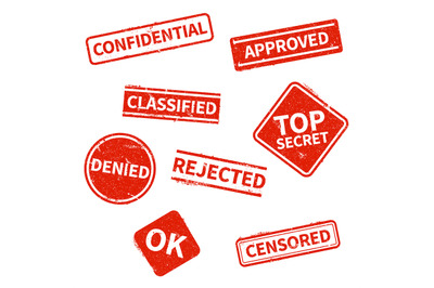 Top secret&2C; rejected&2C; approved&2C; classified&2C; confidential&2C; denied and c