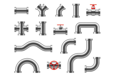 Steel pipes. Metal pipeline connectors, fittings, valves, industrial p