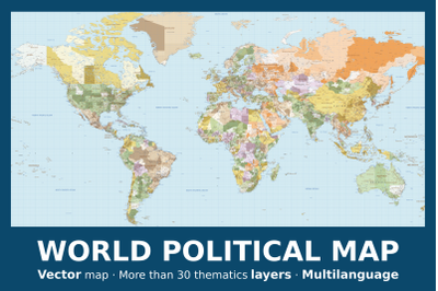 Political World Vector Map