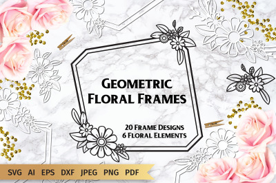Geometric Floral Frames