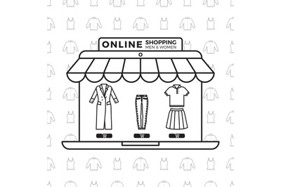 Fashion online store vector concept design