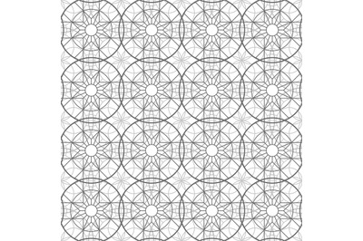 Abstract esoteric geometric pentagrams seamless pattern