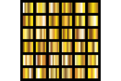 Golden gradients. Gold metal coin textures vector backgrounds