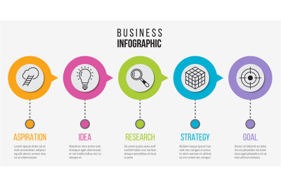 Step infographic. Process business diagram for presentation. Vector ti