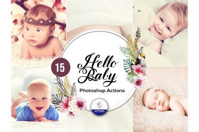 15 Hello Baby Photoshop Actions