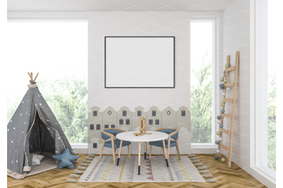 Interior scene - artwork background - frame mockup