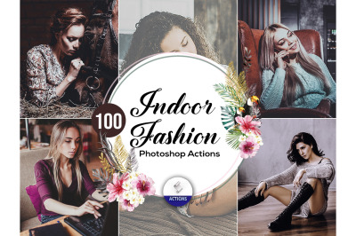 100 Indoor Fashion Photoshop Actions