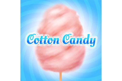 Cotton candy background. Candyfloss, kids sugar sweet dessert. Summer