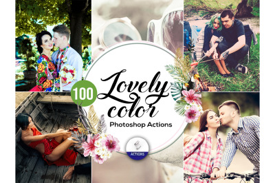 100 Lovely Color Photoshop Actions