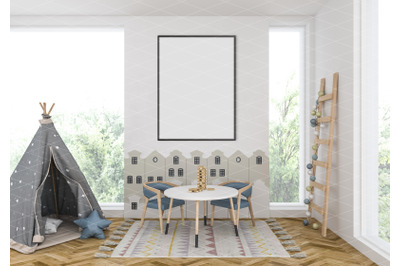 Interior scene - artwork background - frame mockup