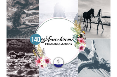 140 Monochrome Photoshop Actions