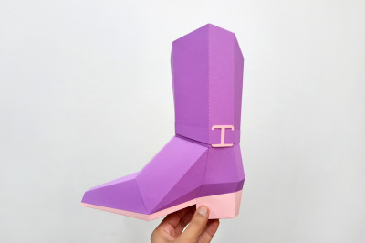 DIY Cowgirl boots - 3d papercraft