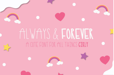 Always and Forever Font, Tall skinny font, nursery art font, font for