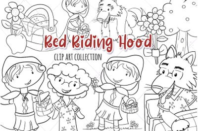 Red Riding Hood Digital Stamps