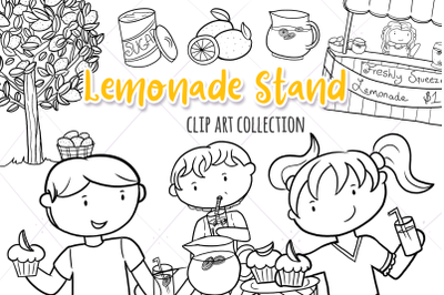 Lemonade Stand Digital Stamps