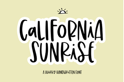 California Sunrise - Cute Handwritten Font