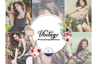 100 Vintage Photoshop Actions