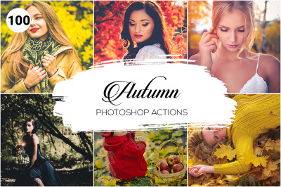100 Autumn Photoshop Actions