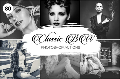 80 Classic Black White Actions