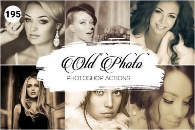 195 Old Photo Photoshop Actions