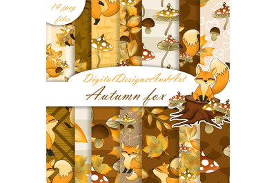 Autumn  fox pattern