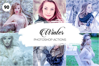 90 Winter Photoshop Actions