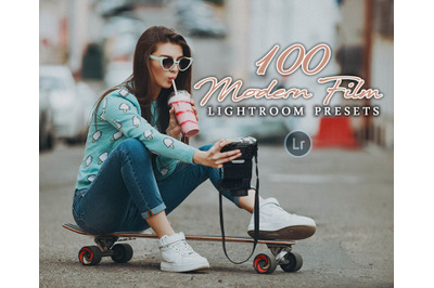 100 Modern Film Lightroom Presets for Photographer, Designer, Photogra